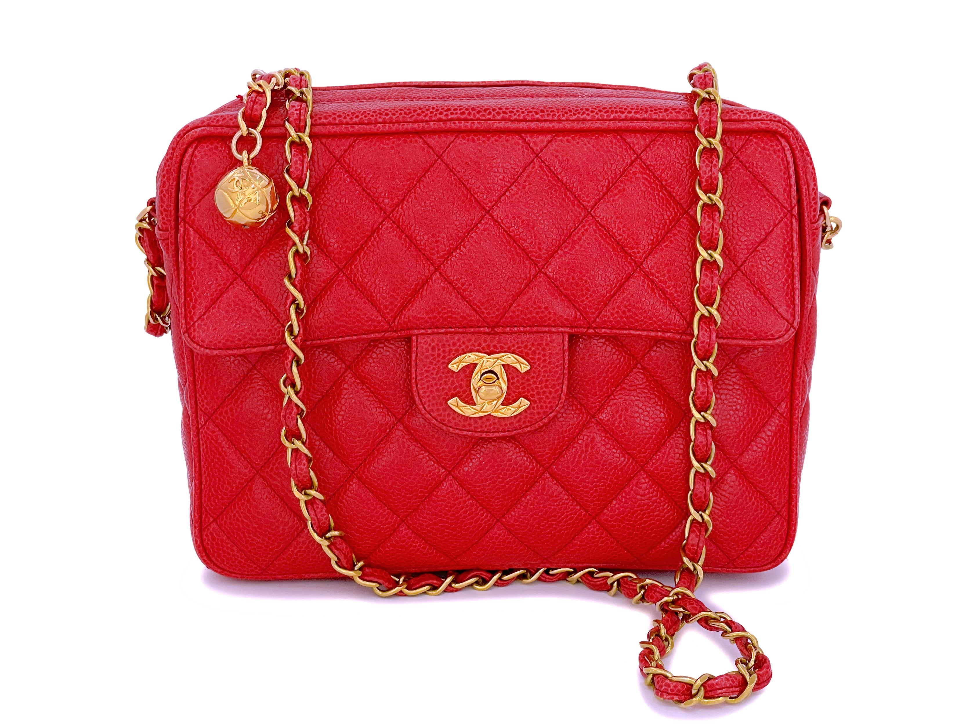 Chanel 1994 Vintage Red Caviar Small Flap Camera Case Bag 24k GHW –  Boutique Patina
