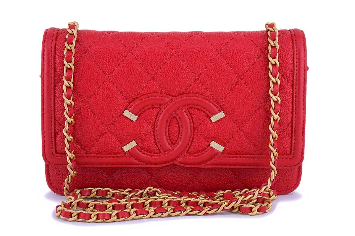 CHANEL, Bags, Auth Sexy Candy Apple Red Chanel Purse