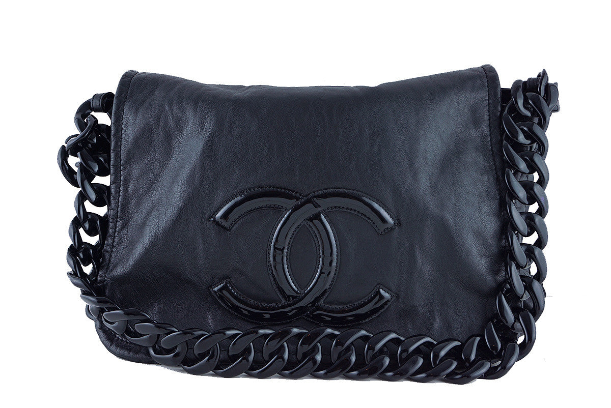 Chanel XXL Black Resin Modern Chain Jumbo Flap Bag – Boutique