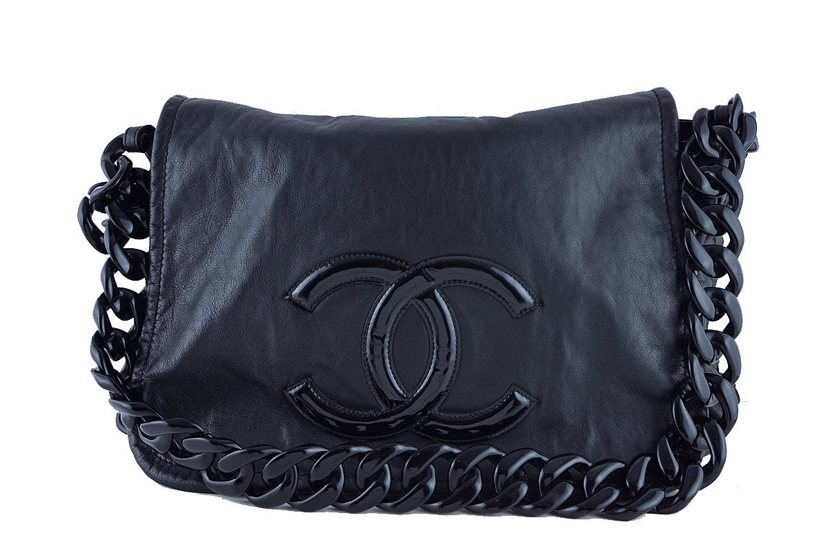 Chanel Black Lambskin Limited Classic Jumbo Soft Flap Bag