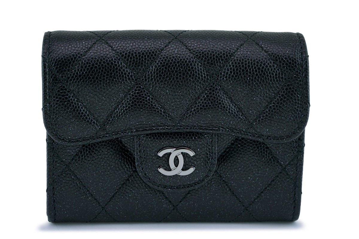 chanel caviar card holder case