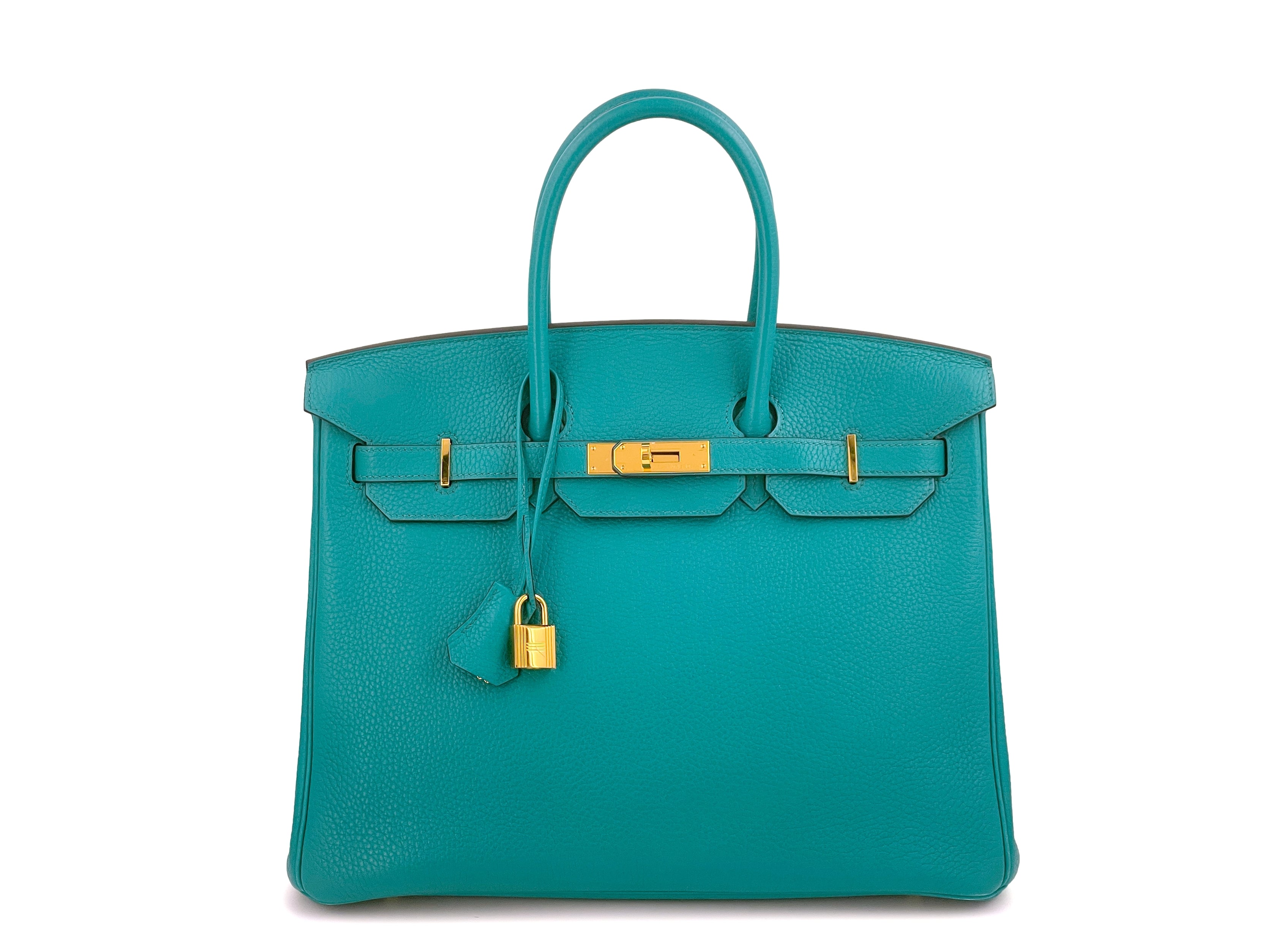 Hermes Birkin 35 Bleu Paon Togo Calfskin Blue-Green Tote Bag 24k GHW –  Boutique Patina