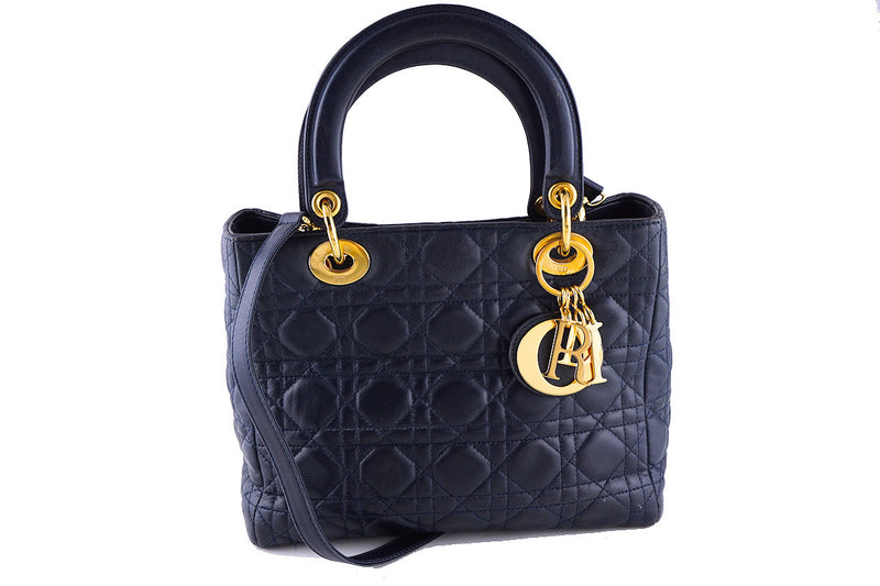 Mini Lady Dior Bag Metallic Calfskin and Satin with Celestial Blue Bead  Embroidery  DIOR