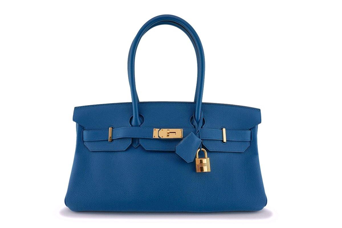 Hermes, Bags, Hermes Birkin 3 Cobalt Blue Togo Ghw Handbag Purse