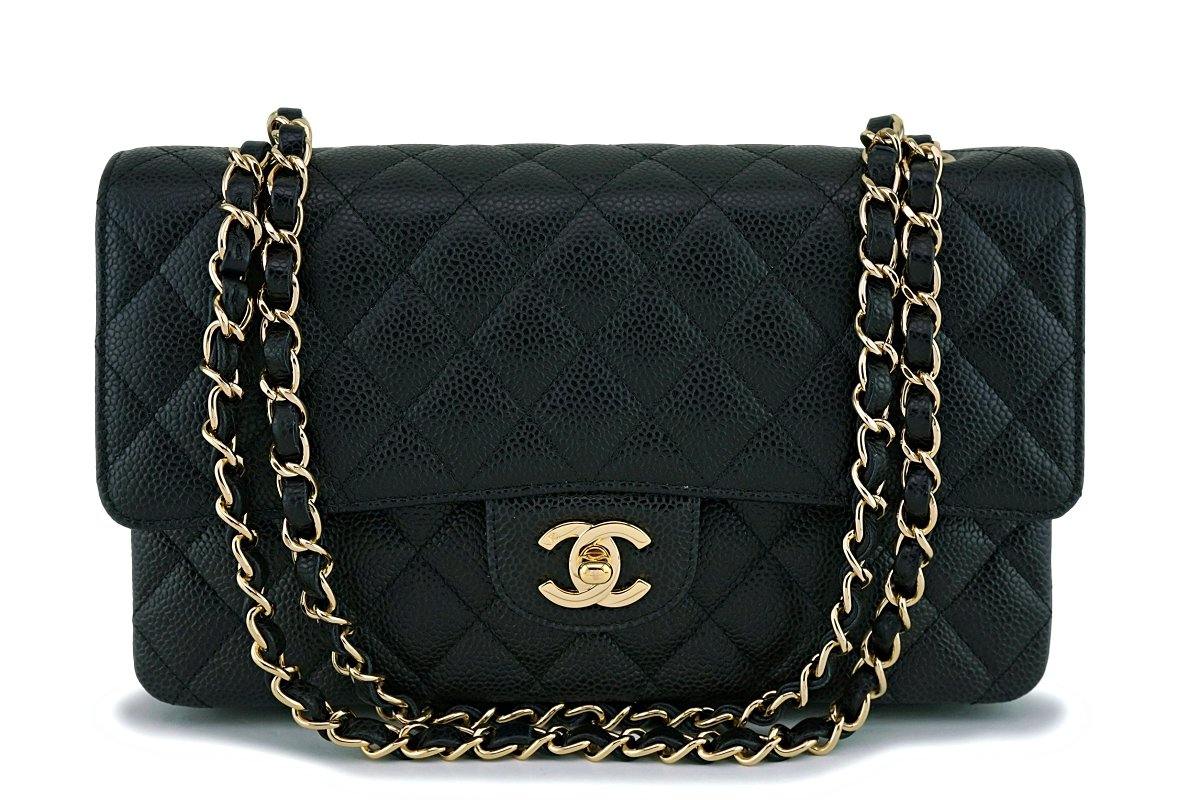 Chanel classic snap bag medium in caviar leather : r/chanel
