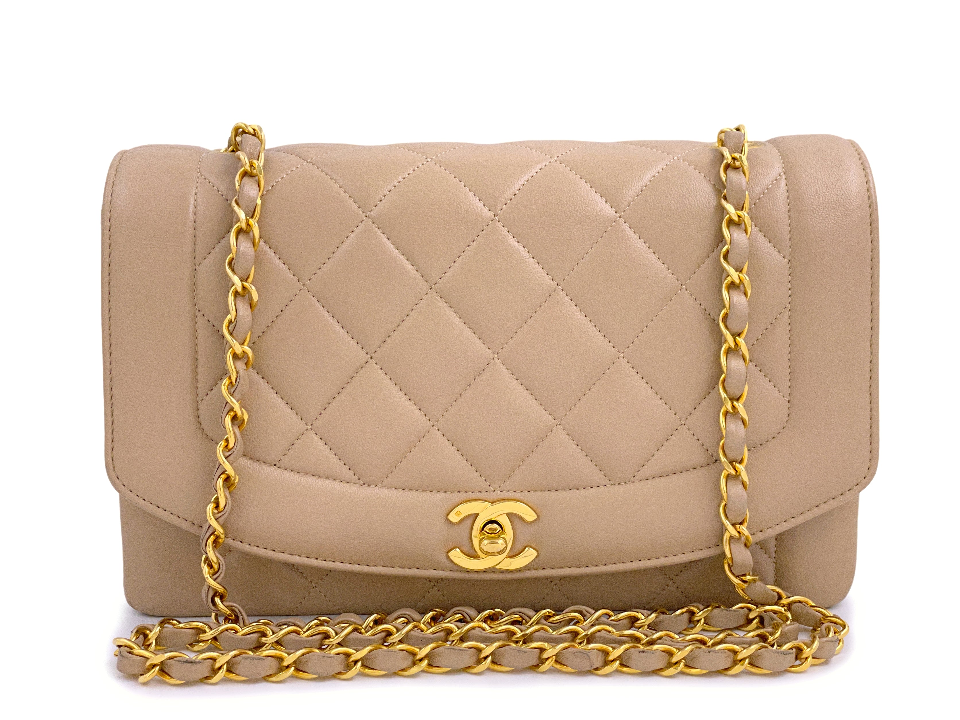 Rare Chanel 1993 Vintage White Small Diana Flap Bag 24k GHW Lambskin – Boutique  Patina