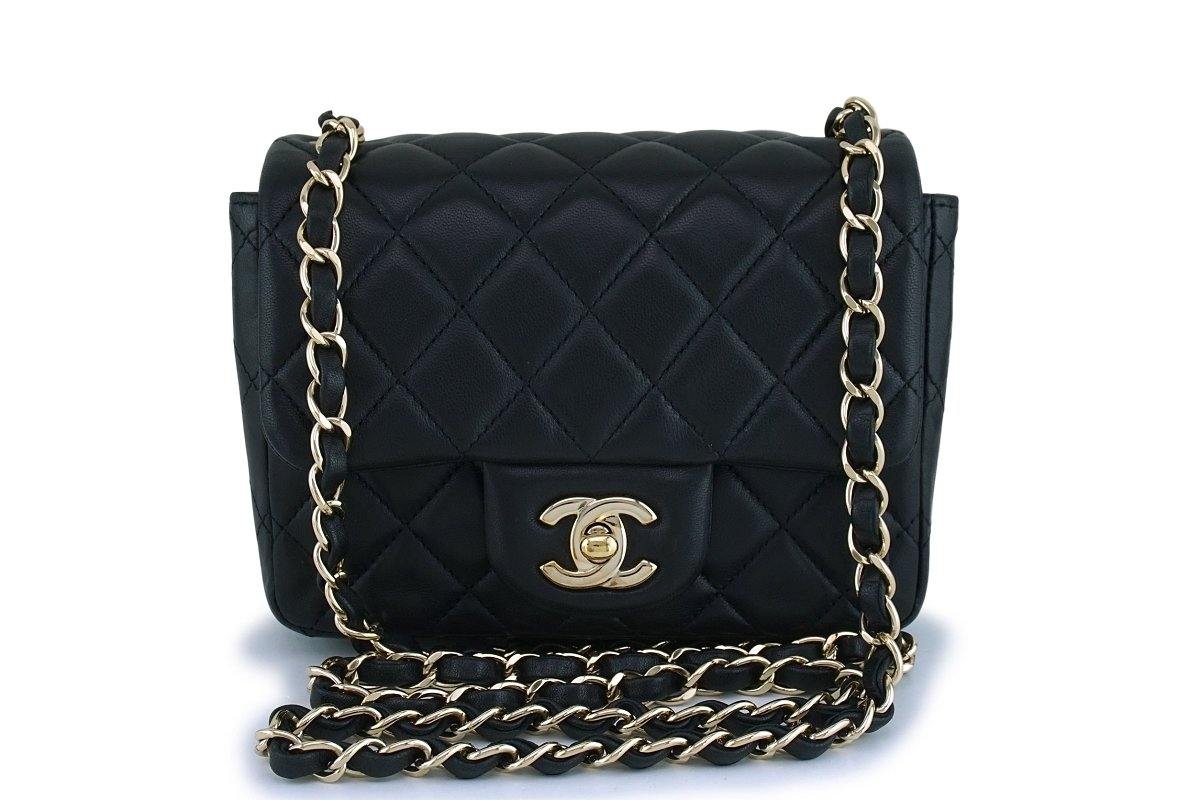 Chanel Black Square Mini Classic Flap Bag GHW – Boutique Patina