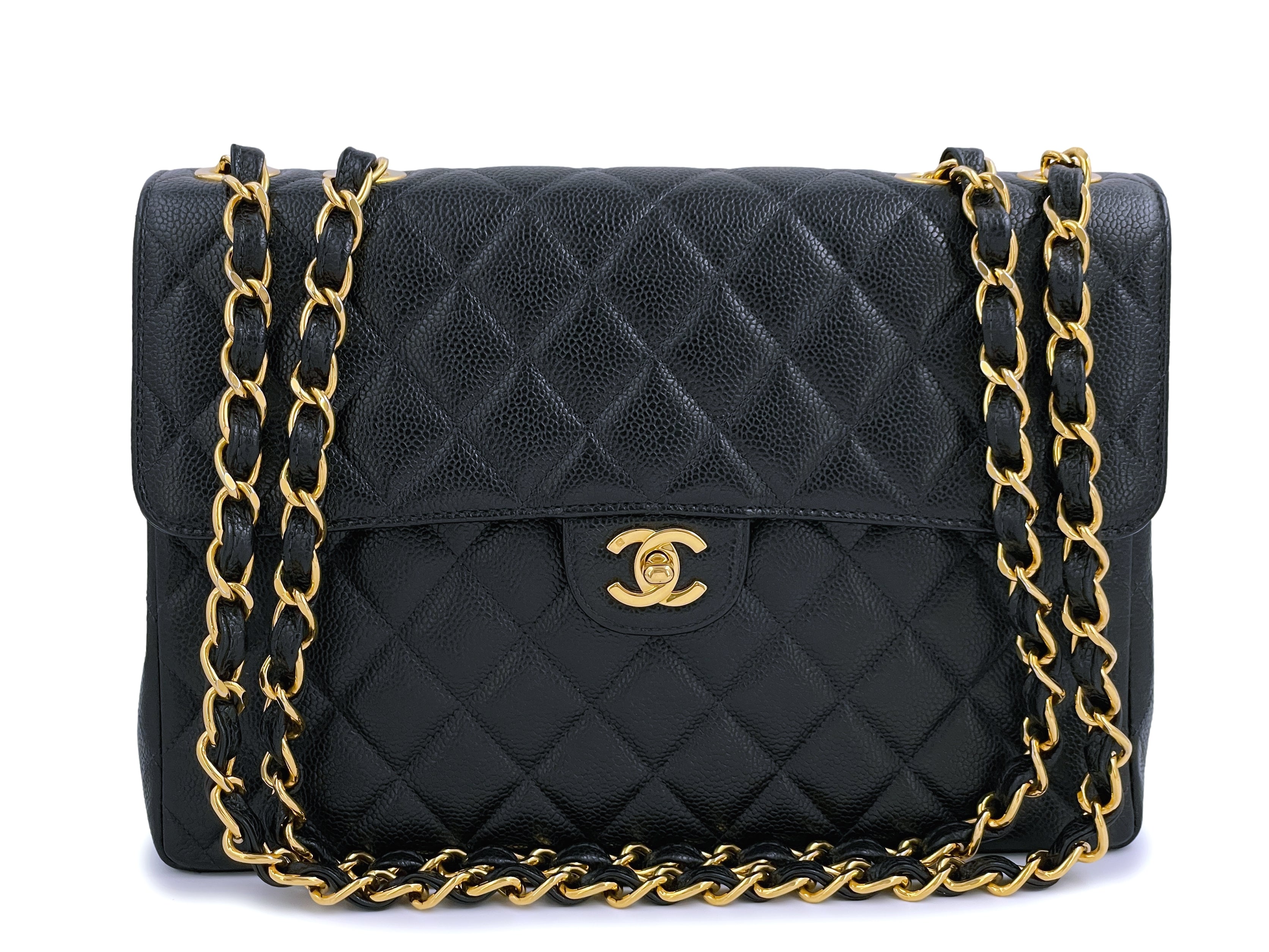 Chanel Boy Flap Bag Quilted Caviar Old Medium For Sale at 1stDibs