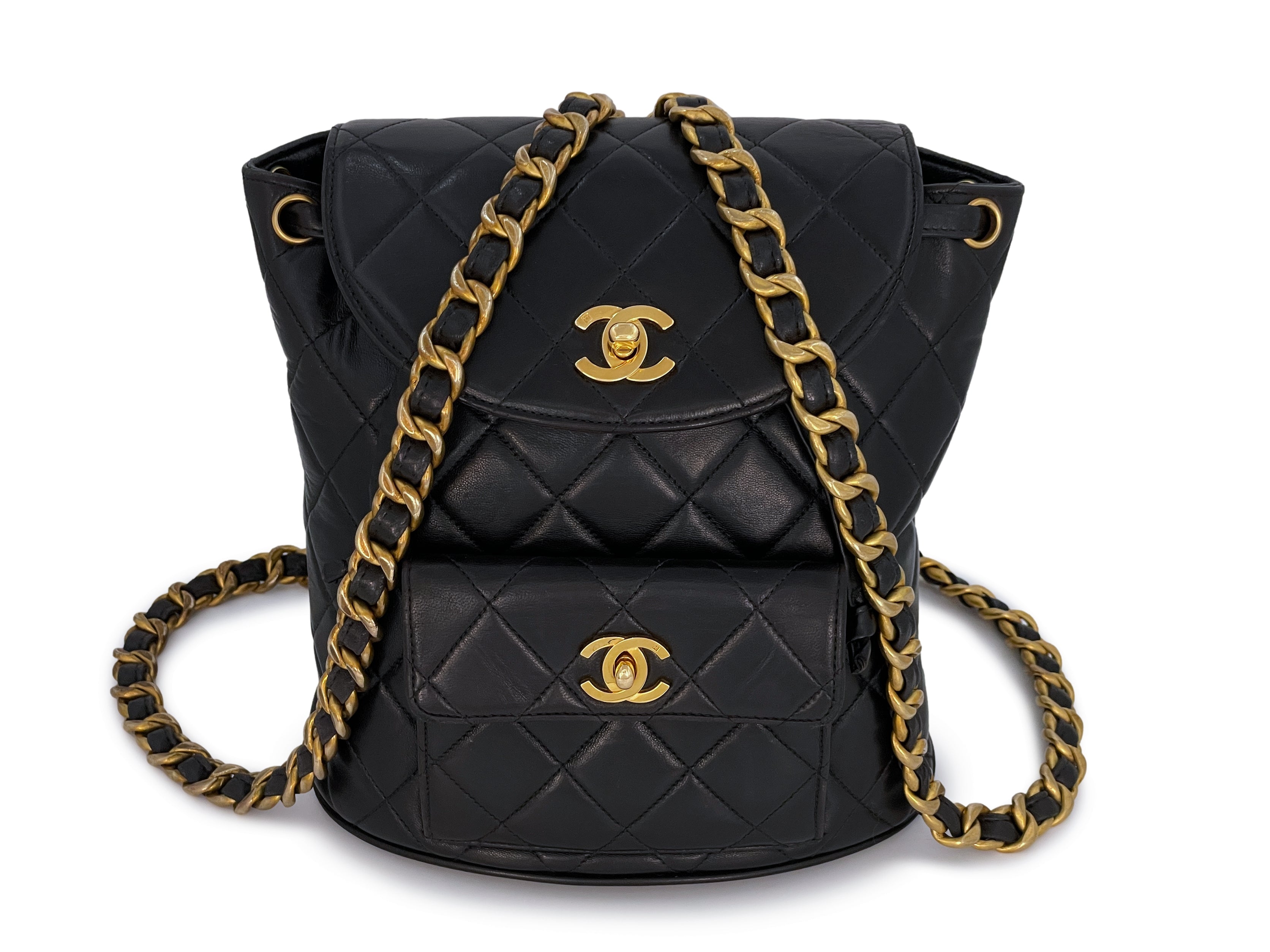 Chanel Vintage Black Duma Backpack Bag