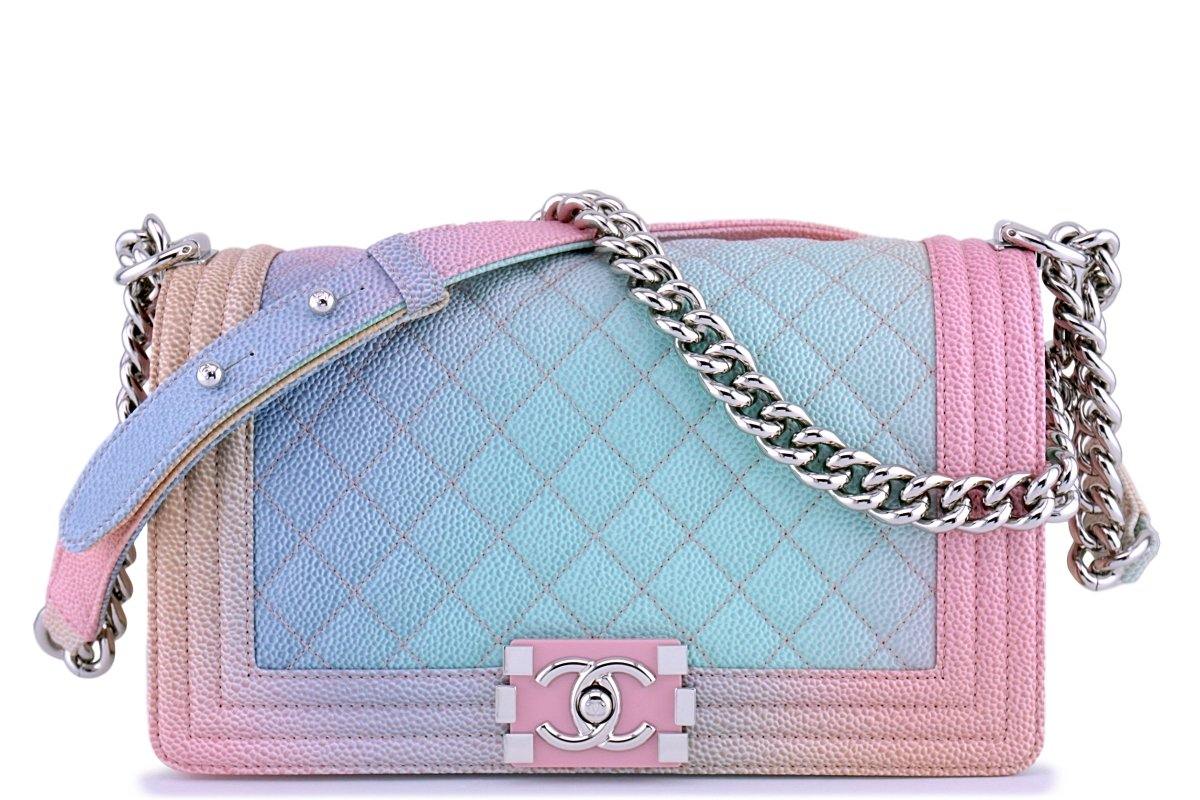 New 18P Chanel Multicolor Rainbow Caviar Medium Classic Boy Flap Bag – Boutique  Patina