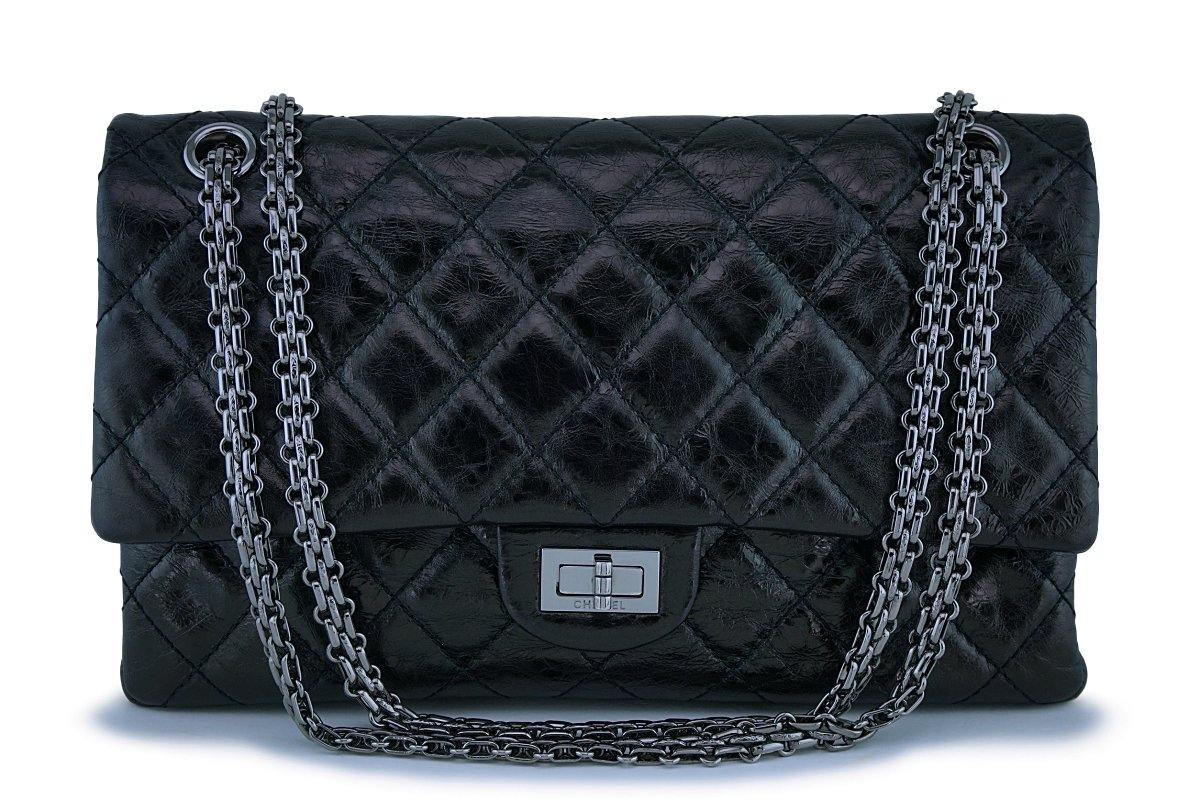 A METALLIC CHAMPAGNE AGED LAMBSKIN LEATHER 2.55 REISSUE 226 DOUBLE FLAP  WITH SILVER HARDWARE, CHANEL, 2006