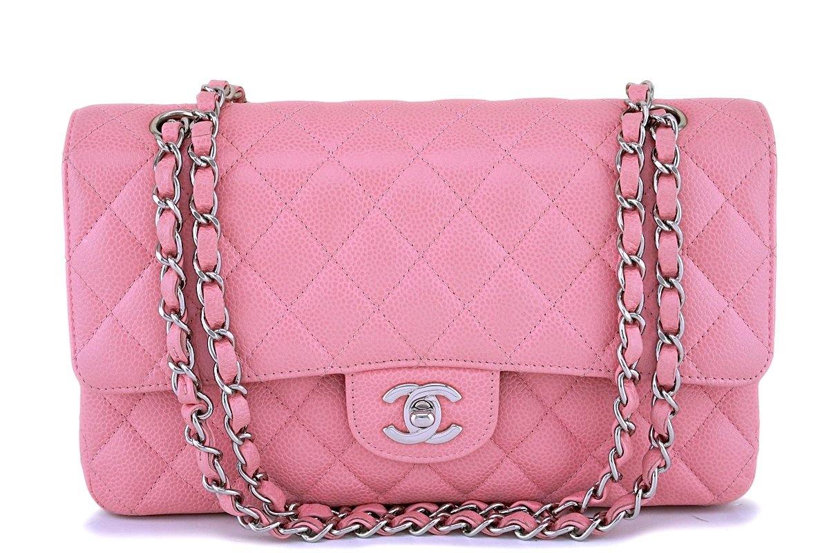 Quilted caviar classic maxi double flap powder pink bag Very good RWB-1799