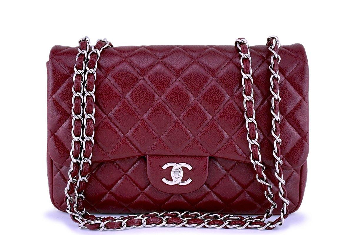 Chanel White Vintage Mademoiselle Classic Jumbo Flap Bag