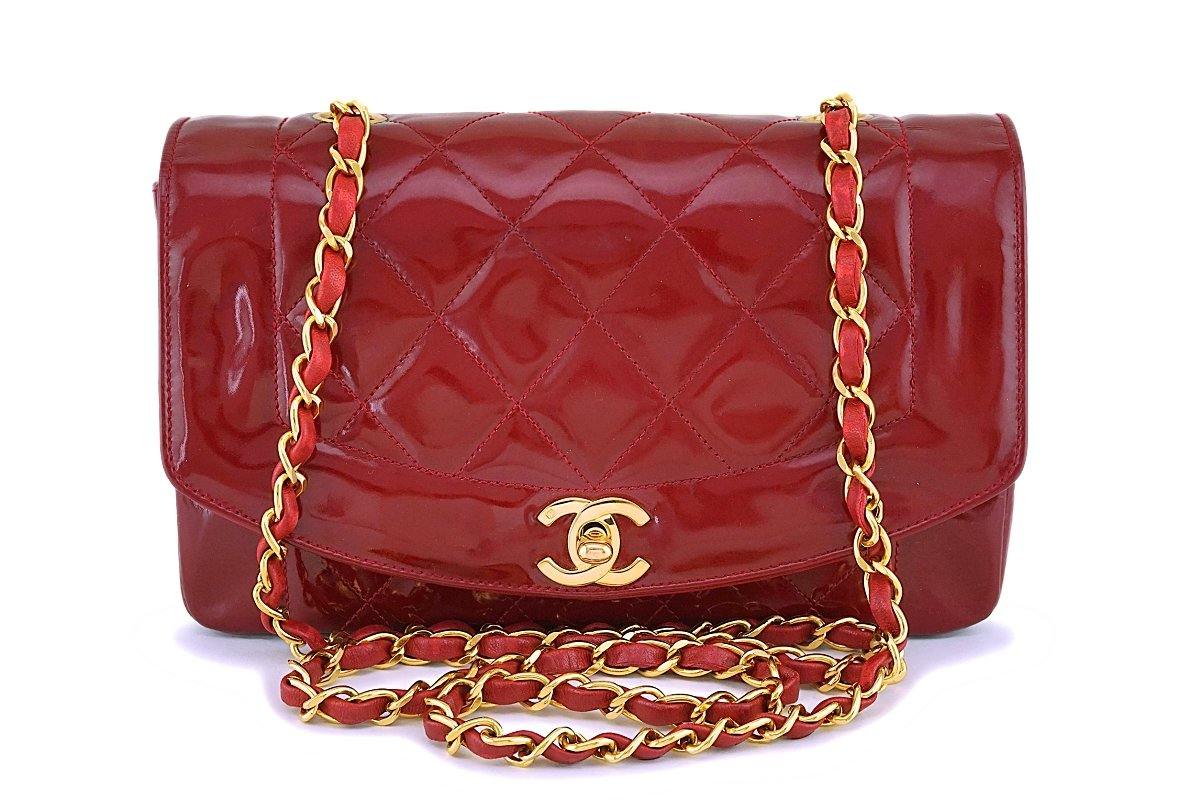 Chanel Small Statement flap bag Red Lambskin GHW