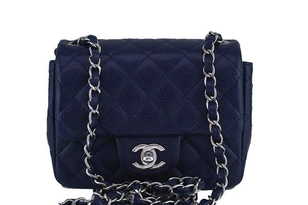 chanel mini flap blue