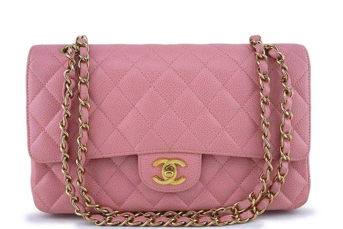 Chanel Pink Caviar Medium Classic 2.55 Double Flap Bag 18k GHW ...