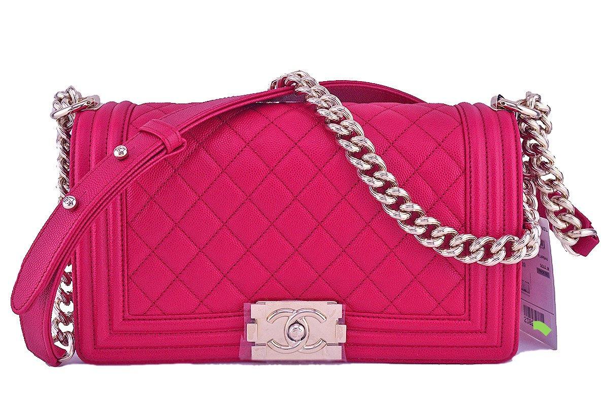 NIB 18B Chanel Dark Pink Caviar Red O Case Clutch Pouch Bag SHW –  Boutique Patina