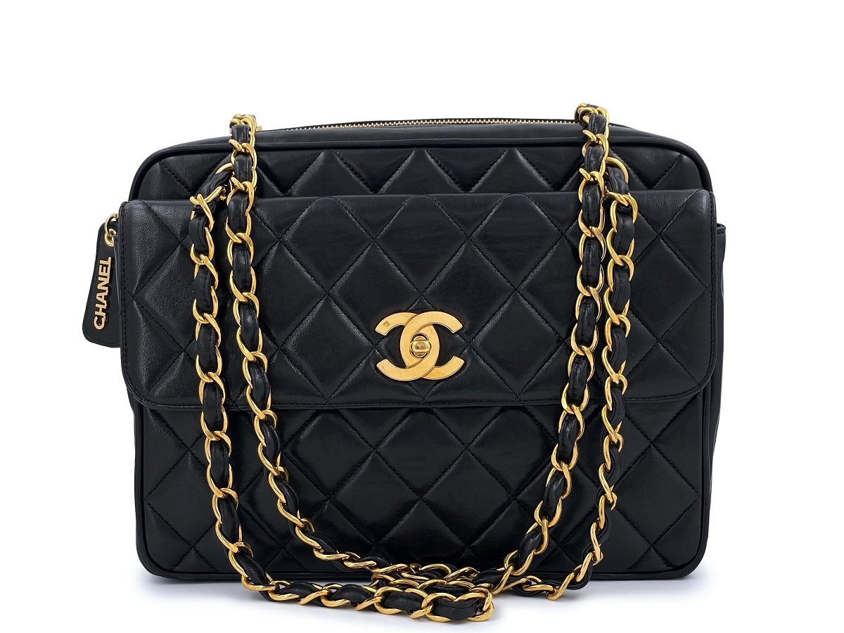 Chanel 1988 Vintage Black Giant CC Mini Envelope Flap Bag 24k GHW –  Boutique Patina
