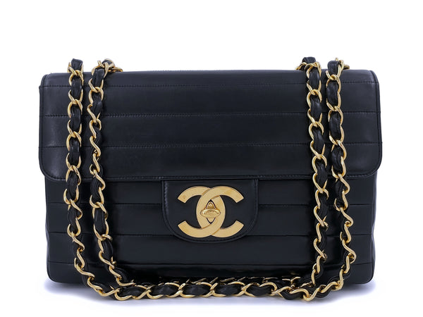 Chanel 1994 Vintage "Jumbo XL" Classic Flap Black 24k GHW – Boutique Patina