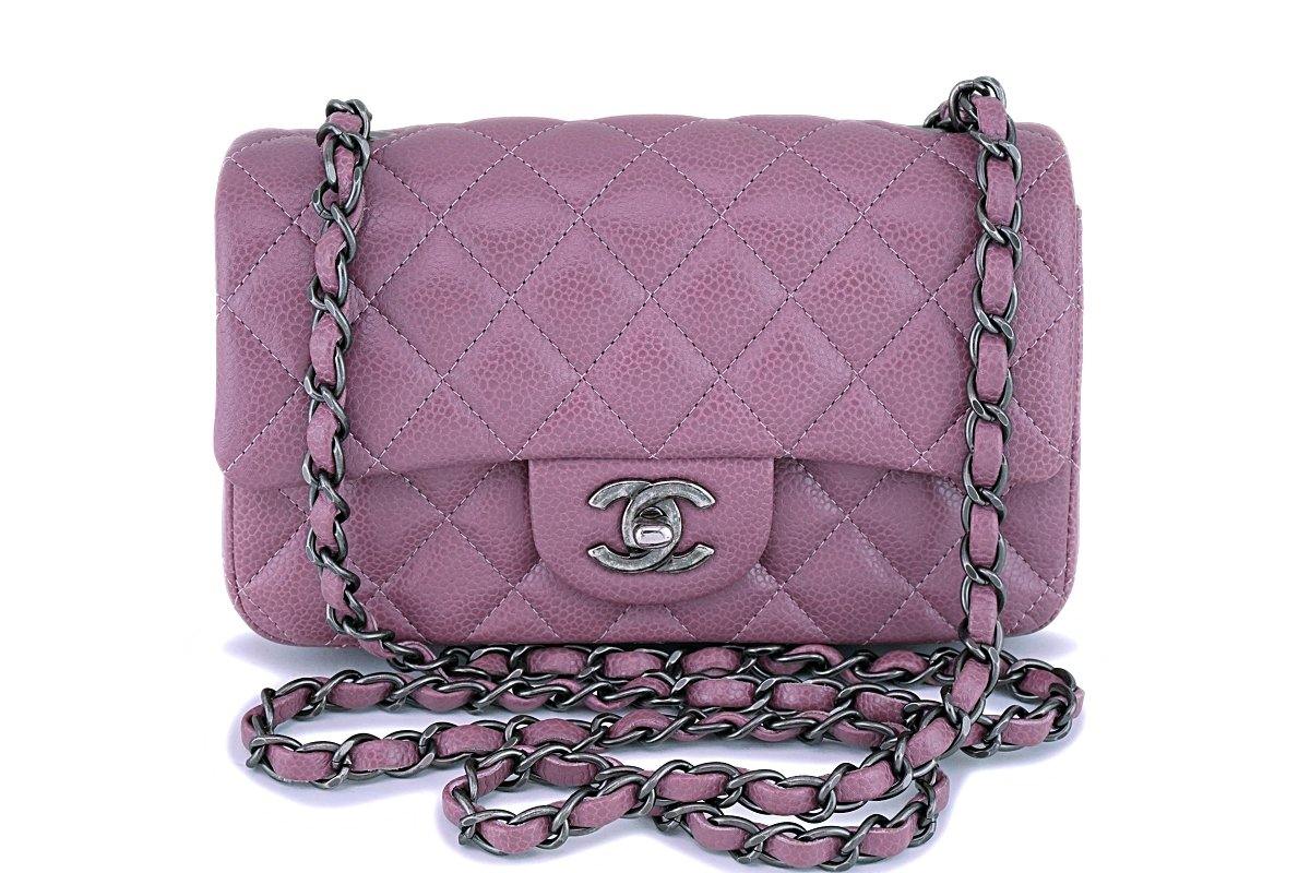 What Goes Around Comes Around Chanel Pink Tweed Rectangular Flap