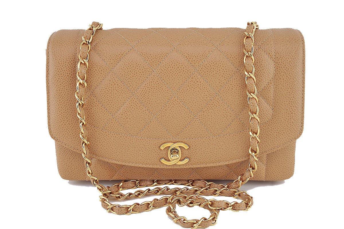 Chanel Camel Beige Caviar Vintage Quilted Classic Diana Flap Bag –  Boutique Patina