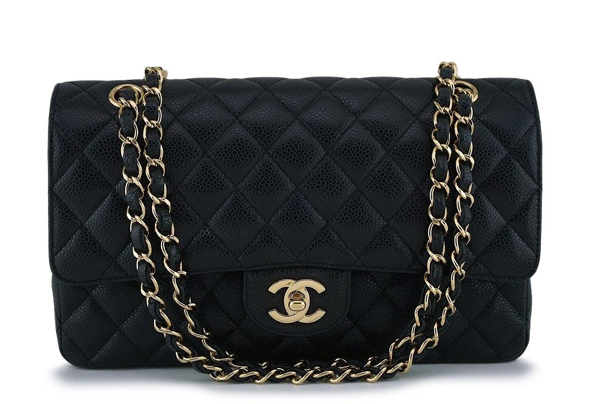 Chanel Black Caviar Classic Medium Double Flap Bag GHW – Boutique Patina