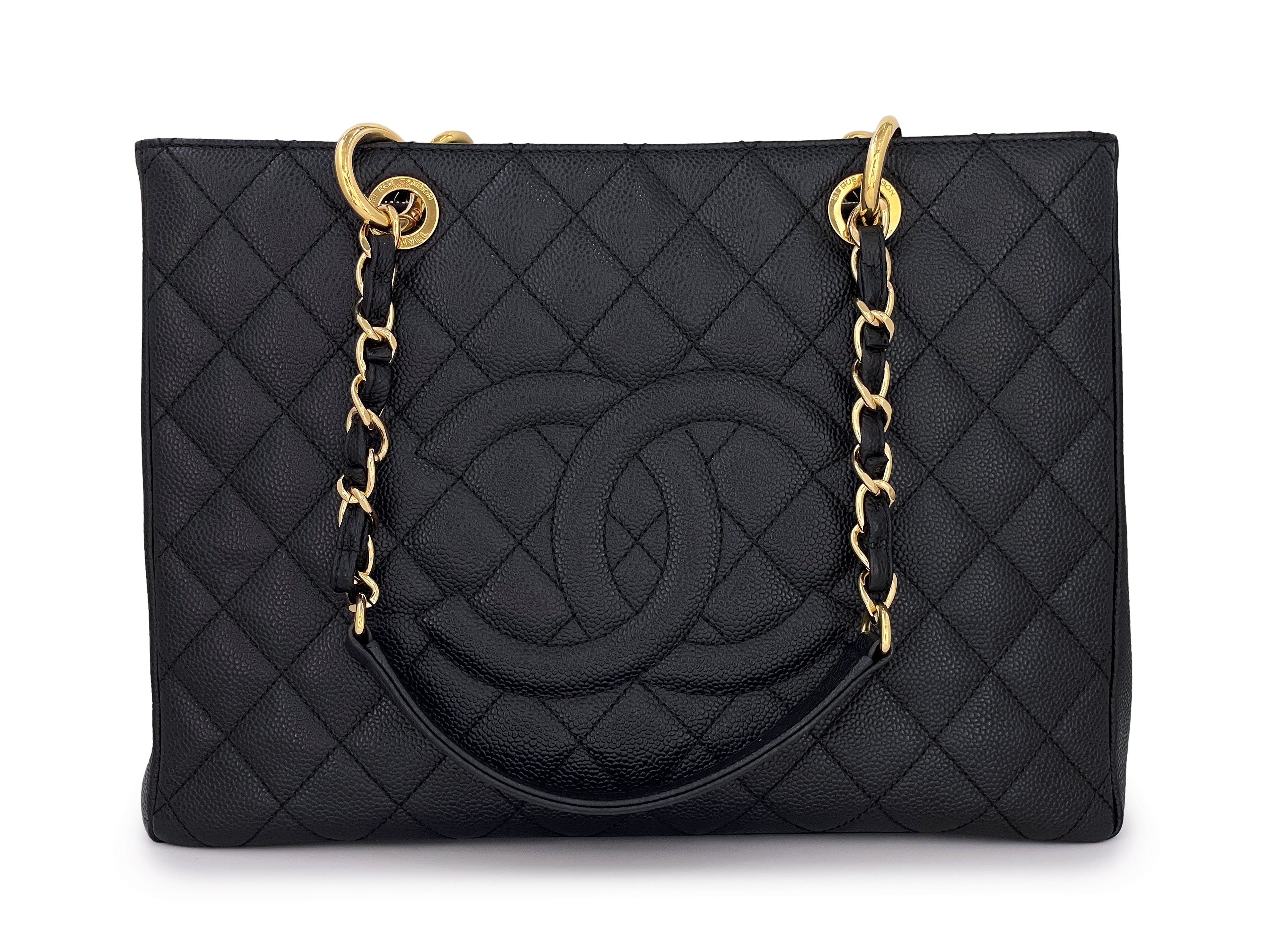 ViaAnabel - Chanel Black Caviar Grand Shopping Tote Bag GST Retail
