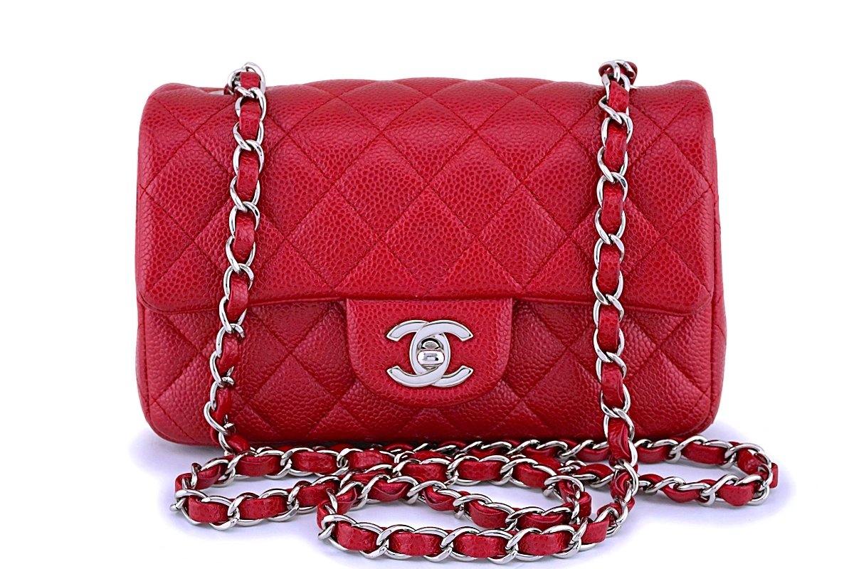 red chanel bag small caviar