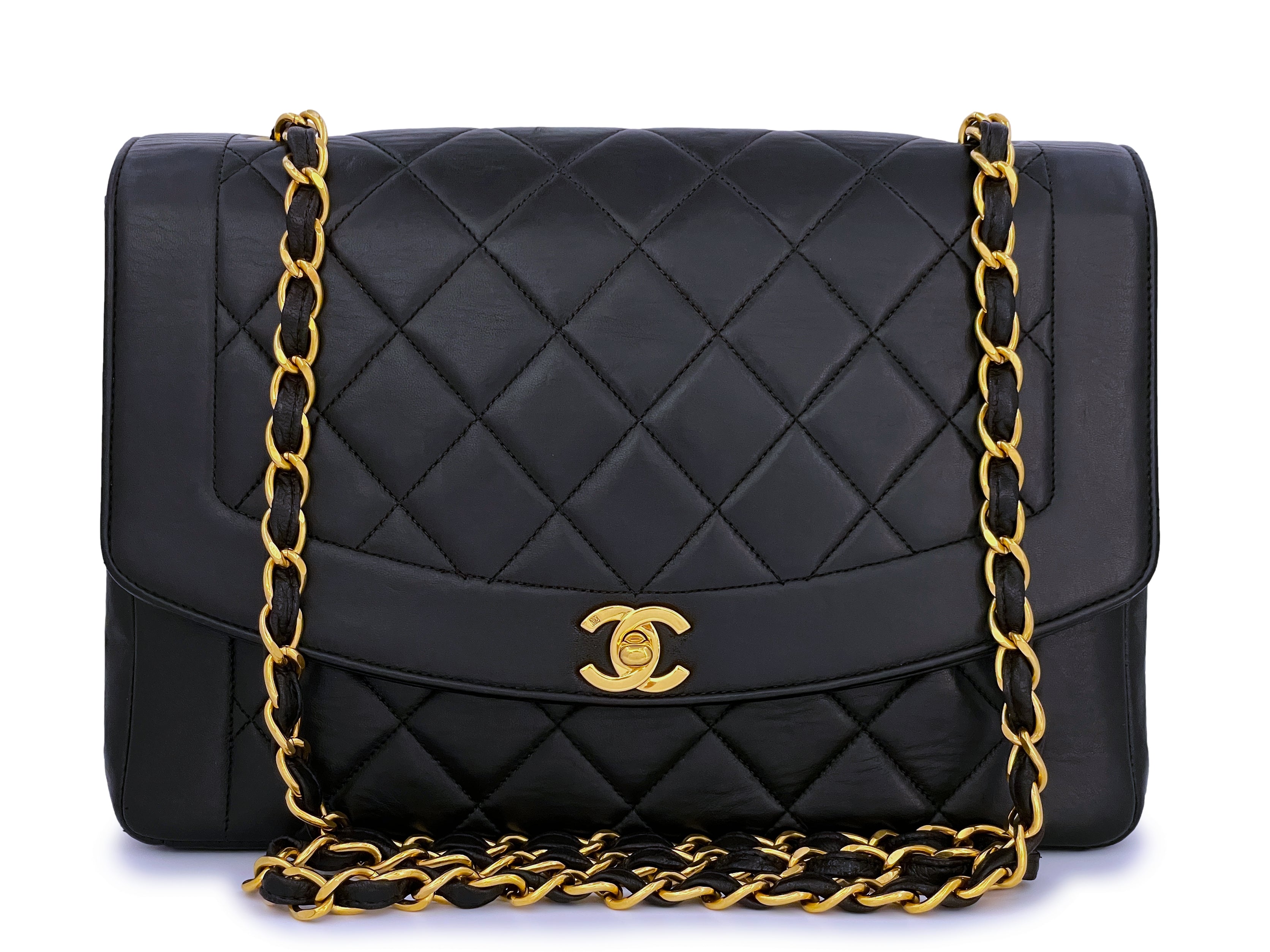 Rare Chanel Vintage 11in Large Diana Flap Bag 24k GHW – Boutique Patina