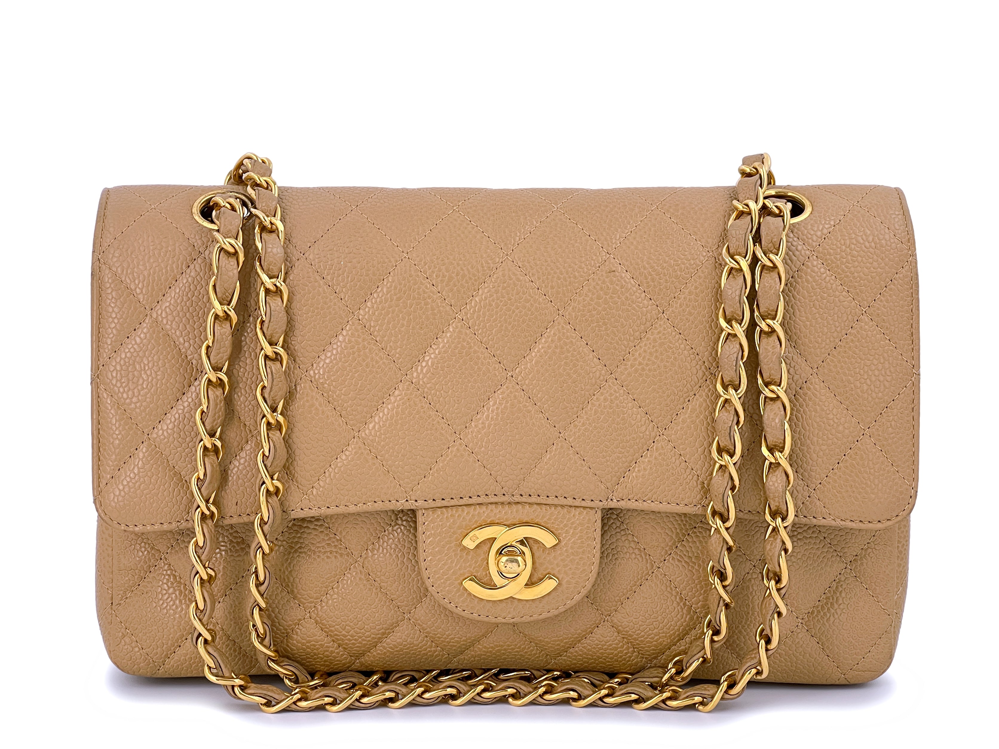 chanel grey caviar flap bag