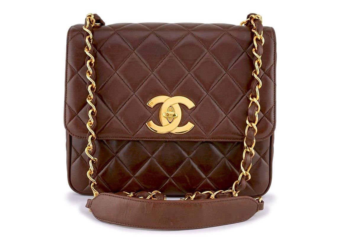 Chanel Caviar Quilted M/L Double Flap Beige Light Gold Hardware