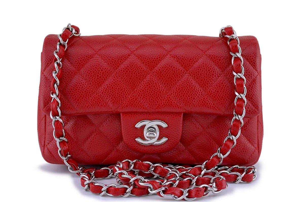 Chanel Red Quilted Caviar Rectangular Mini Classic Flap Bag – Madison  Avenue Couture