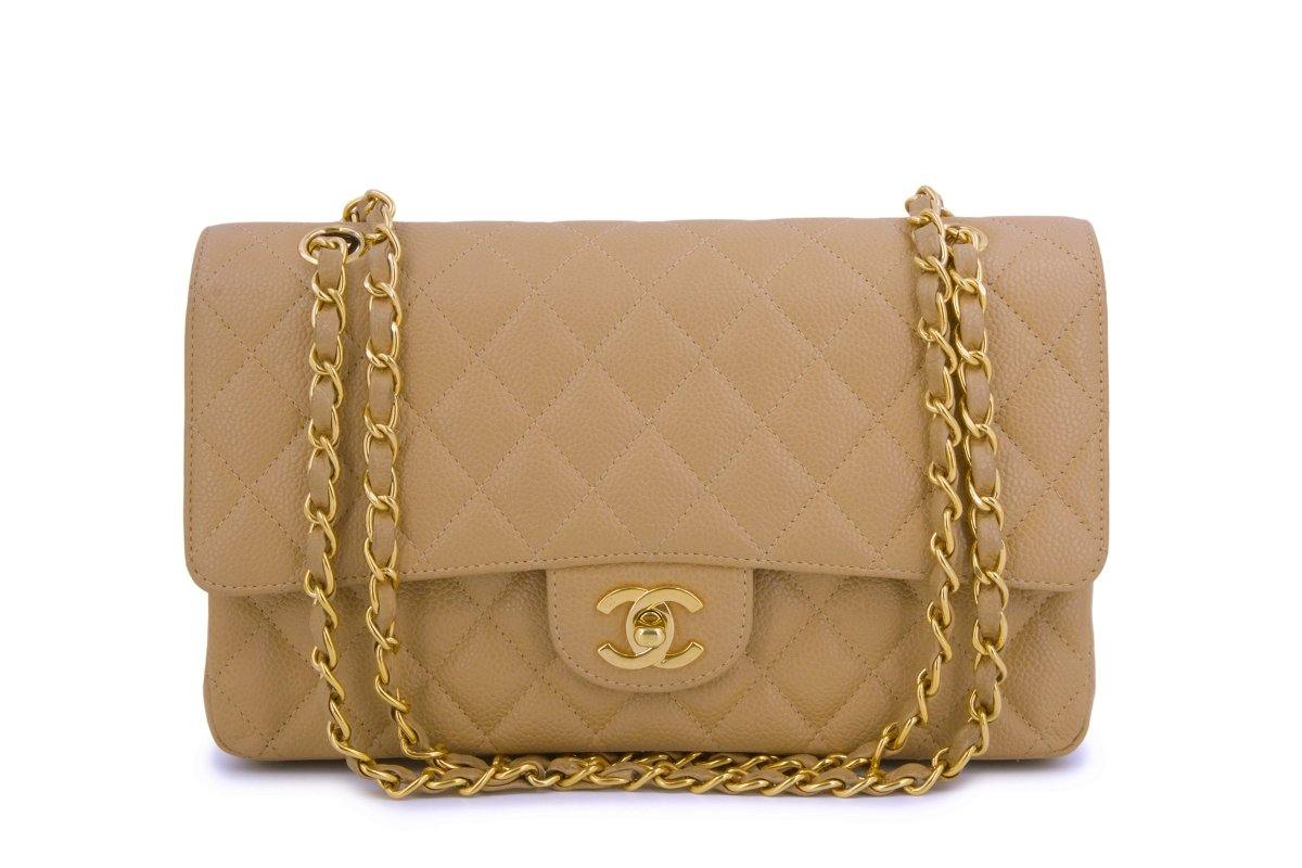 Chanel 2000 Vintage Caramel Beige Kelly Handle Bag 24k GHW