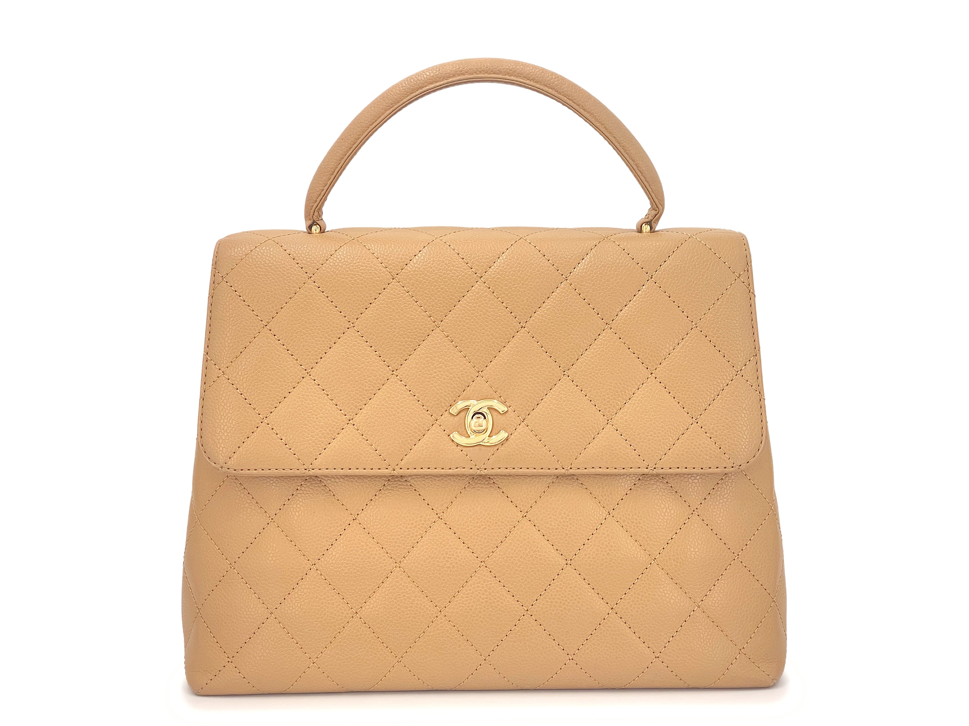 Chanel Vintage Beige Classic Kelly Bag 24k GHW – Boutique Patina