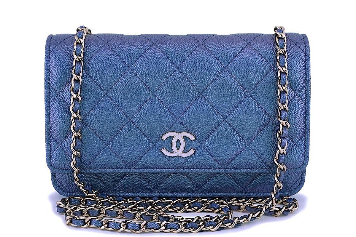 Chanel 19 Iridescent Purple Blue 22P - Designer WishBags