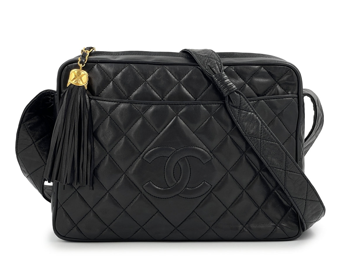 Chanel Vintage CC Tassel Messenger Bag Suede Medium at 1stDibs