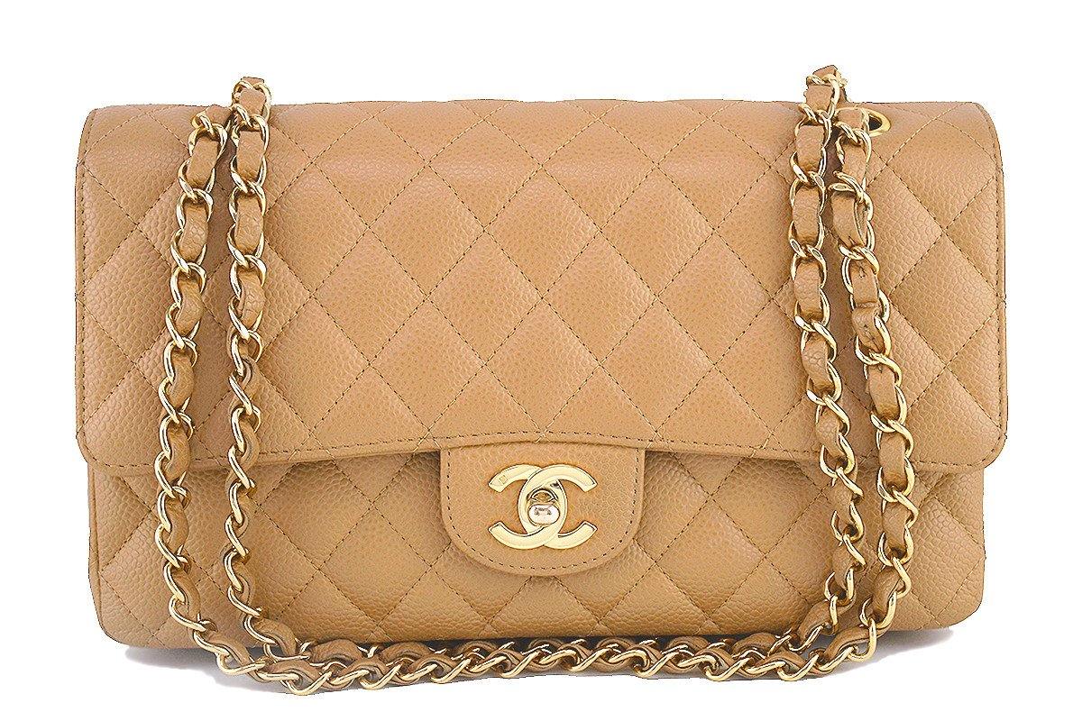 Chanel Camel Beige Caviar Medium Classic 2.55 Double Flap Bag GHW –  Boutique Patina