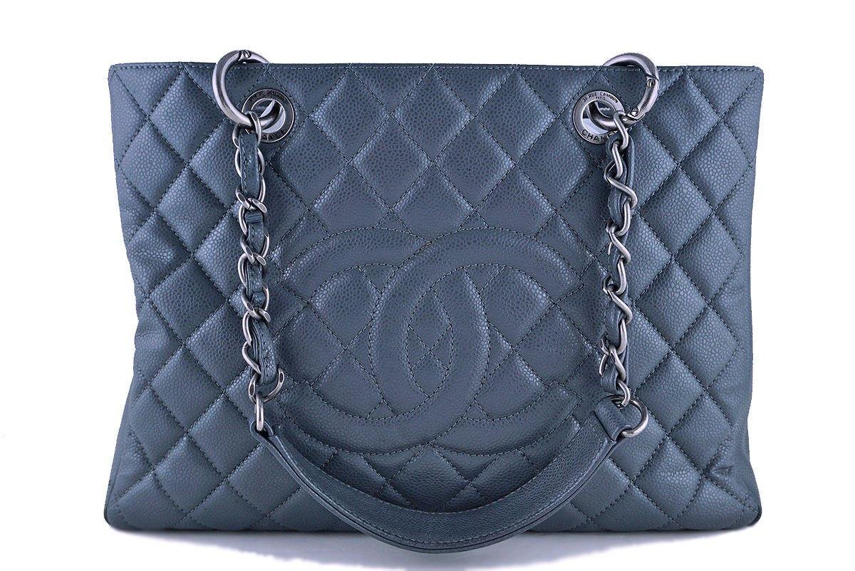 CHANEL 1996 GST White Quilted Leather Top Handle Tote Bag GHW Vintage