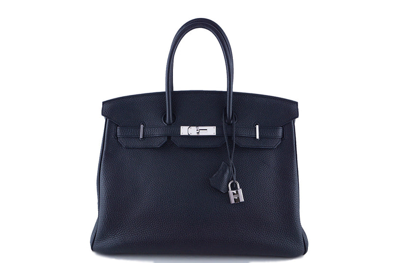 Hermes Black Togo 35cm Birkin Bag PHW "O" Stamp - Boutique Patina