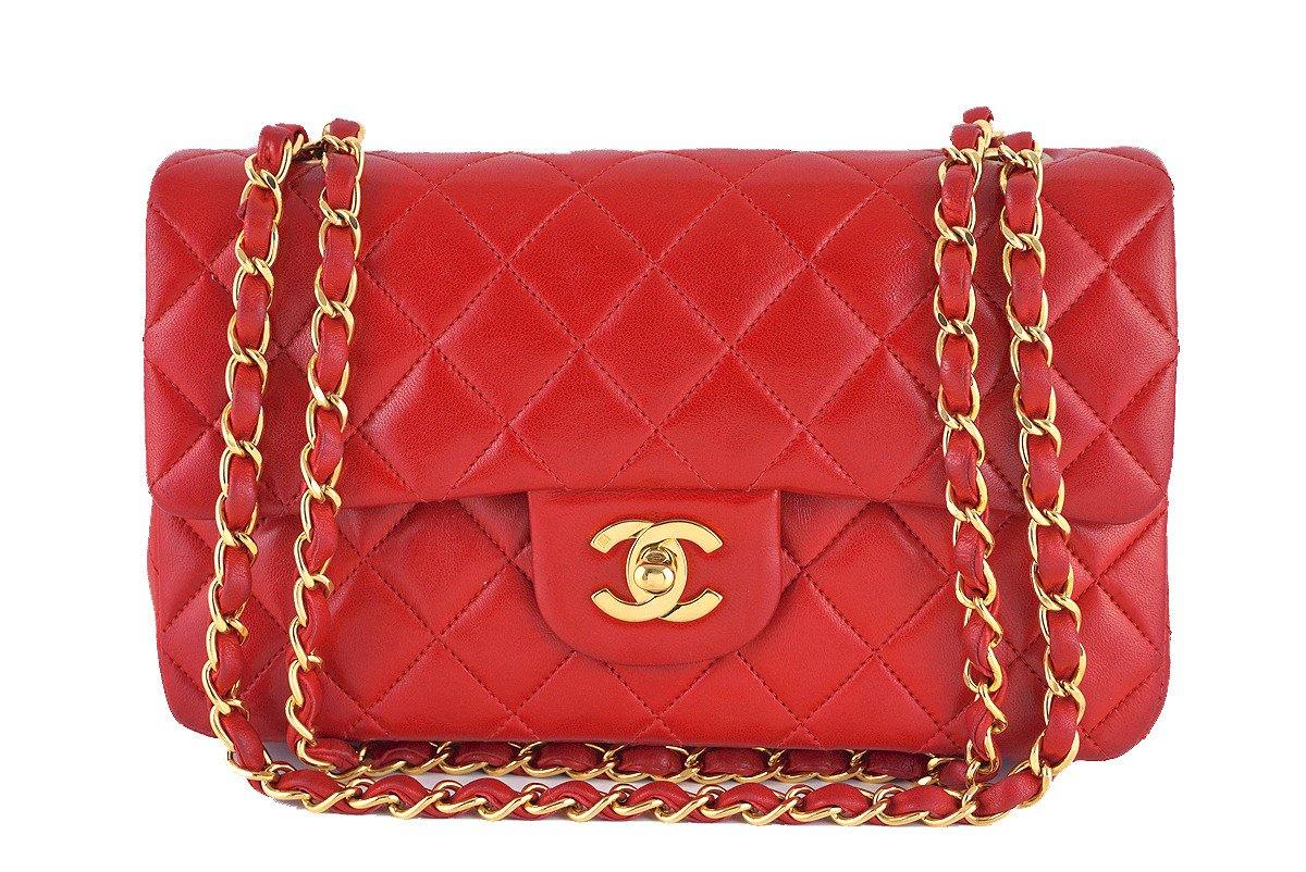 Chanel Red Lambskin Medium-Small Classic 2.55 Double Flap Bag – Boutique  Patina