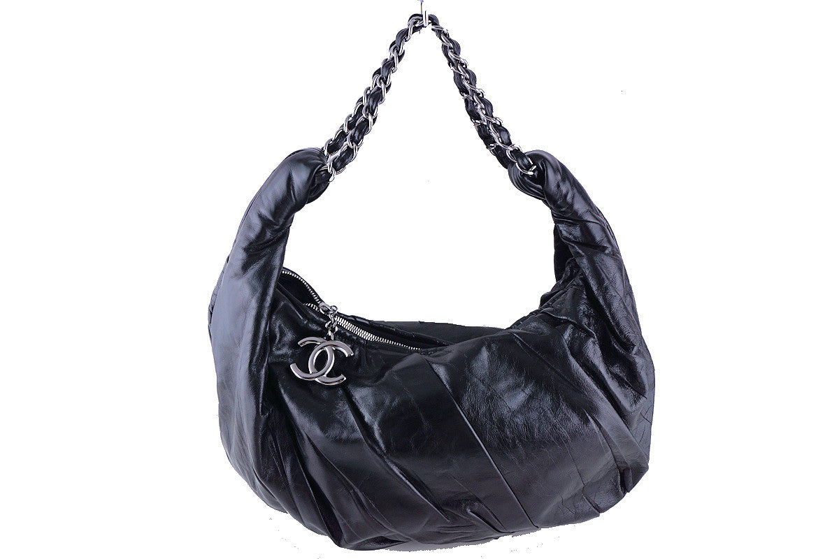 Chanel Black Patent Leather CC Large Hobo Bag (Authentic Pre-Owned) - Yahoo  Shopping