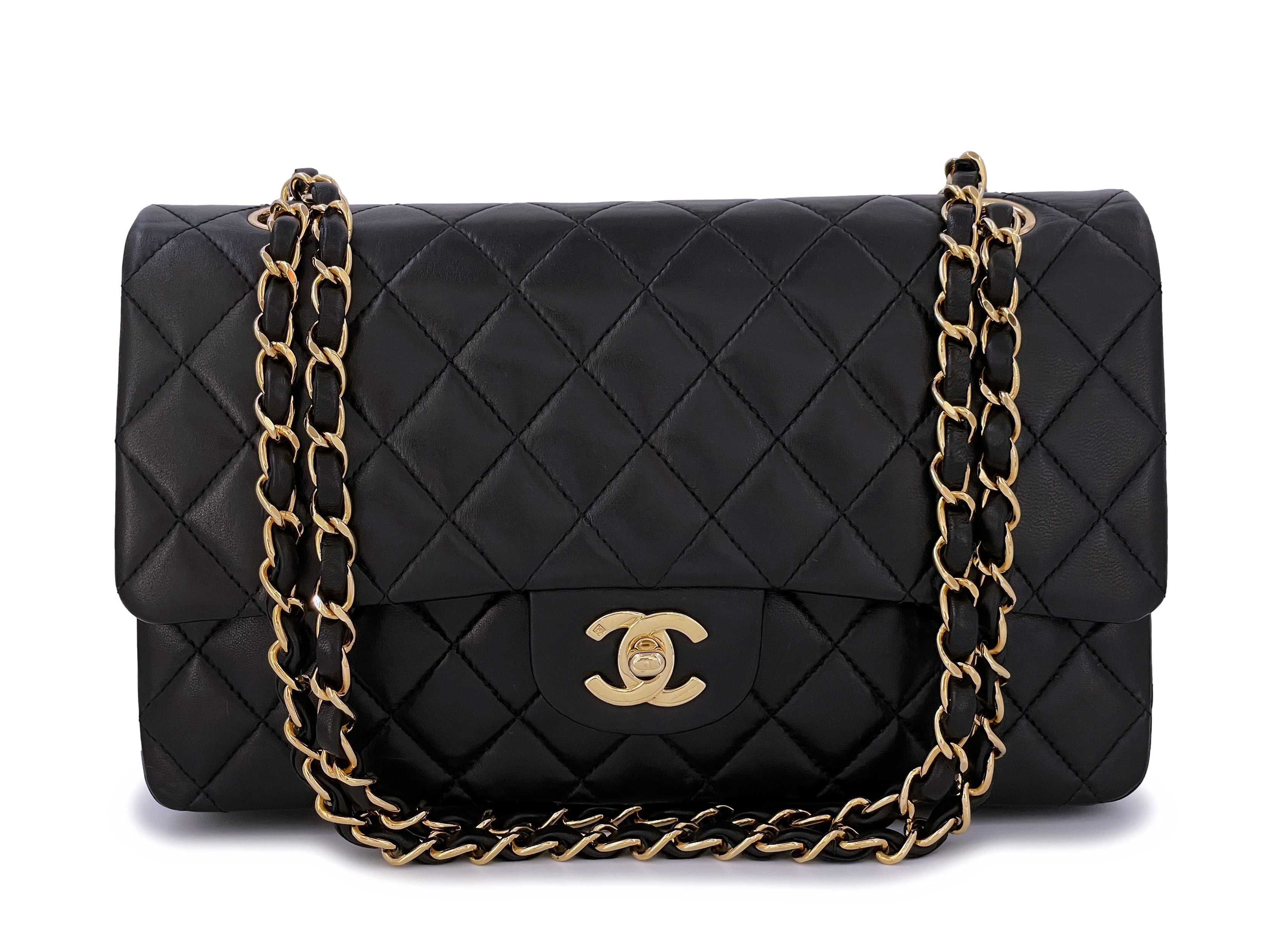 Chanel 2003 Vintage Black Lambskin Medium Classic Double Flap Bag 24k –  Boutique Patina