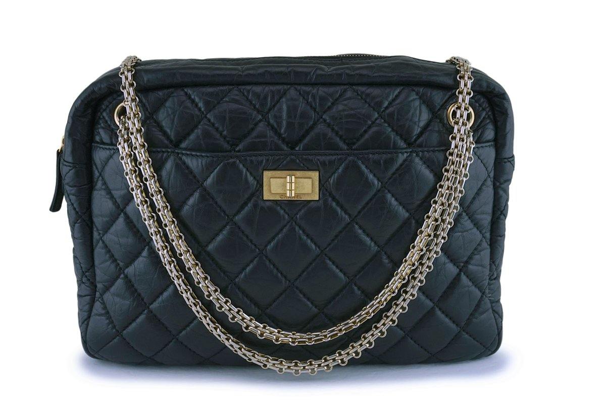 100% Authentic Chanel Reissue Camera Crossbody Bag Quilted Aged Calfskin  Mini
