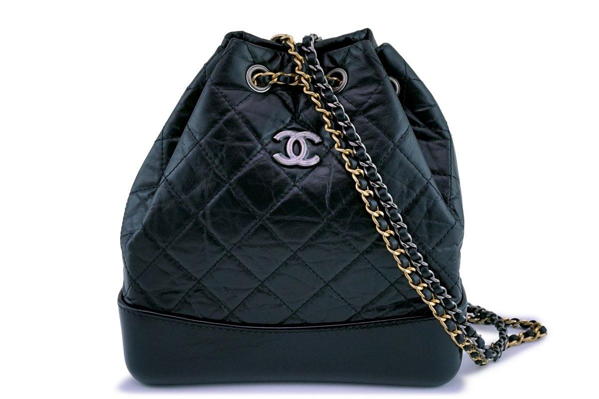 Chanel Black Lambskin Leather Small Gabrielle Backpack Chanel