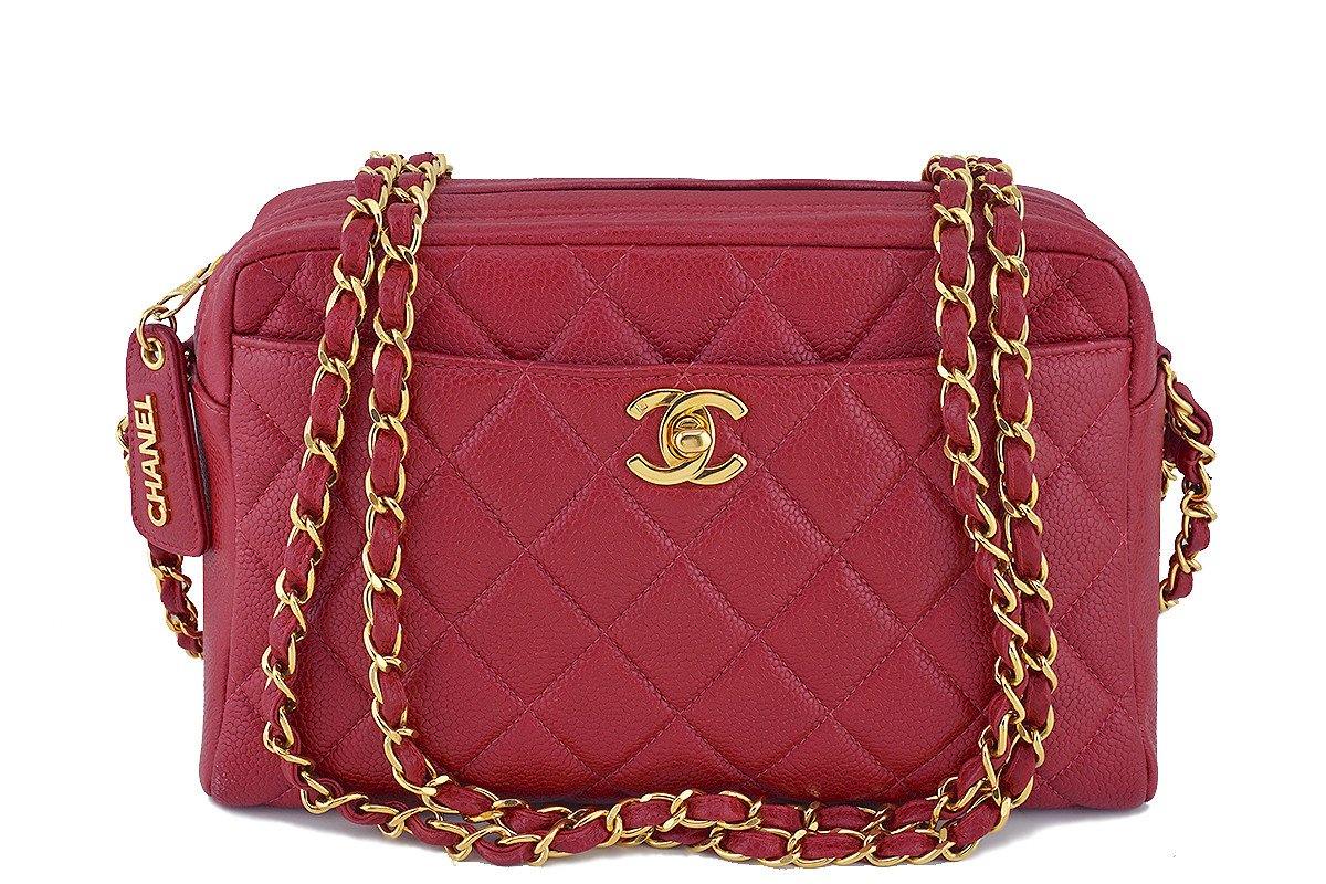 Chanel Dark Red Caviar Leather O-Tech Holder iPad Case with CC, Lot #75012