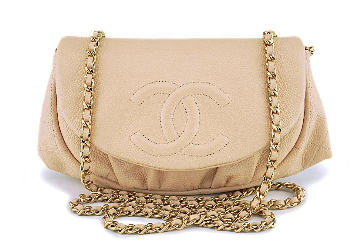 Chanel Neutrals Classic Quilted Wallet on Chain