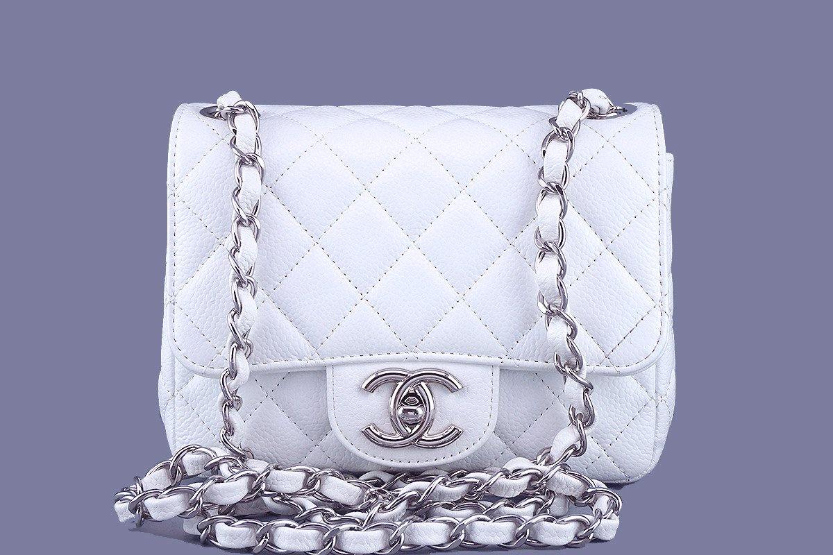 Chanel White Quilted Caviar Timeless Clutch Silver Hardware, 2006-2008  Available For Immediate Sale At Sotheby's