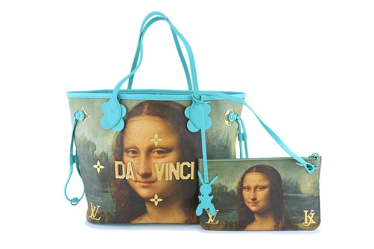 LOUIS VUITTON x Jeff Koons Speedy 30 DaVinci Mona Lisa Canvas Leather  Limited