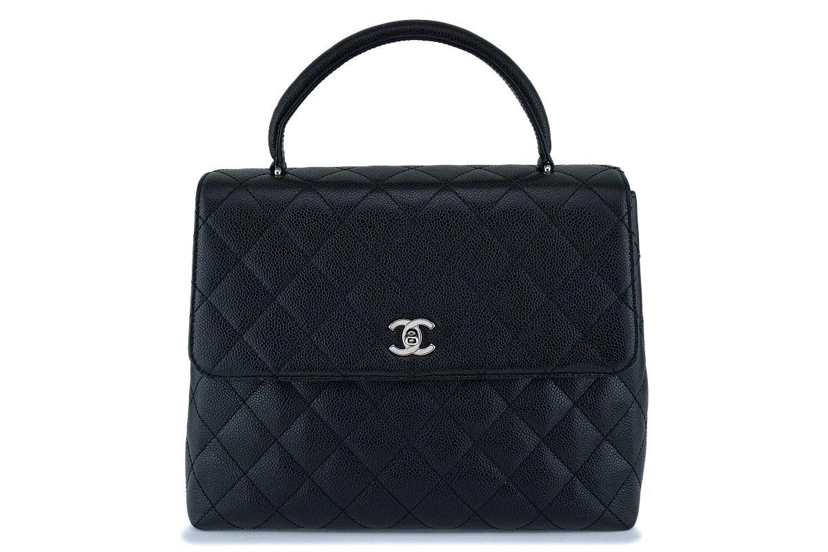 Chanel Charcoal Gray Caviar Classic Flap Timeless Tote Bag – Boutique Patina