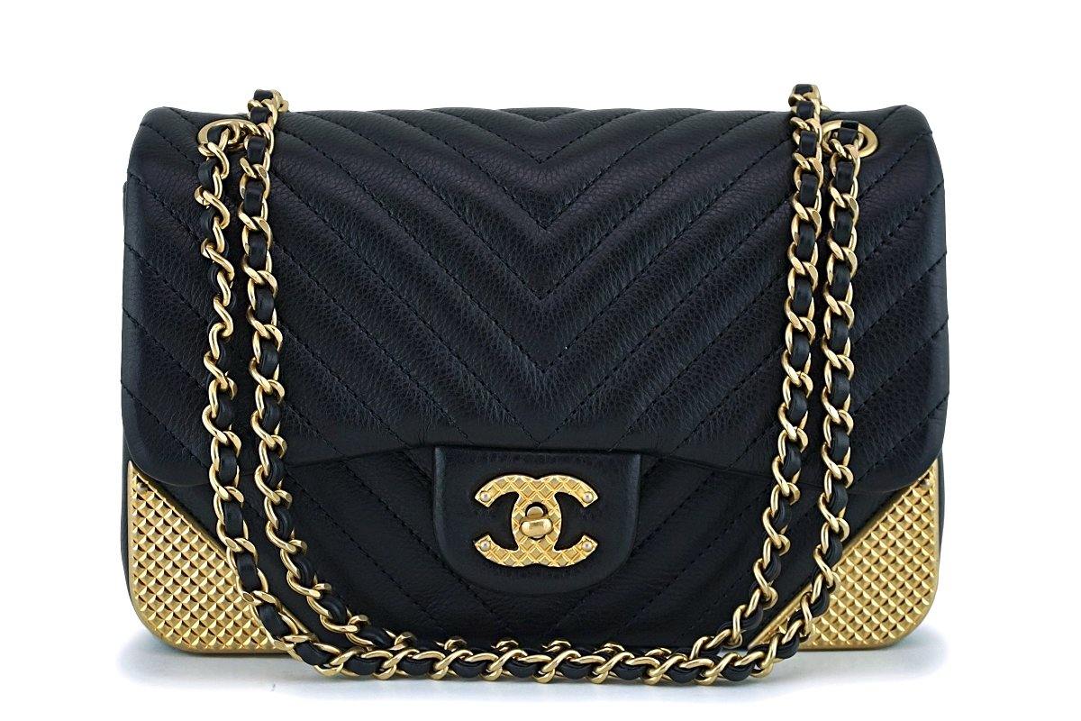 Chanel Black Limited Rock the Corner Rectangular Mini Chevron Classic –  Boutique Patina